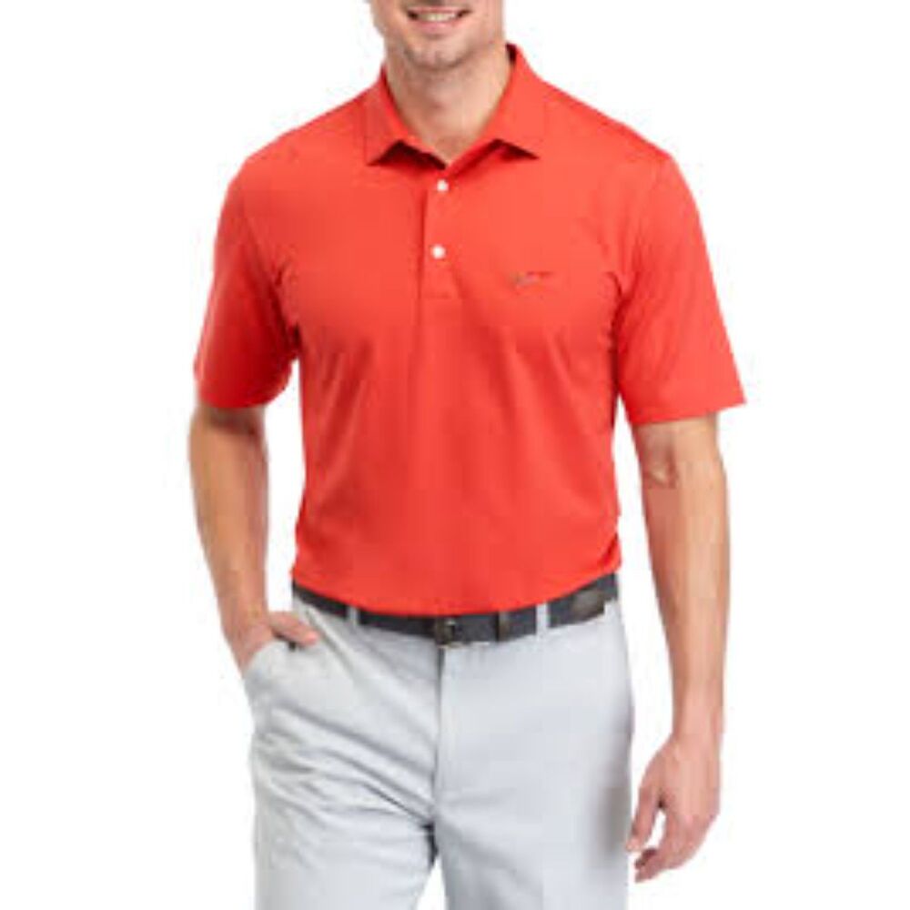 Greg Norman Tasso Elba Five Iron Golf Polo Orange Size XL